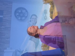 Magnifique pipe et levrette et creampie en campagne 😜😜