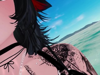 Goth Mommy takes you to the beach - POV ASMR - LEWD ASMR RP - Futa