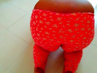 Big Ass lingerie & Bra Wear Half Naked Hot Stepmom Stuck under Bed Then She want Anal fuck from me!