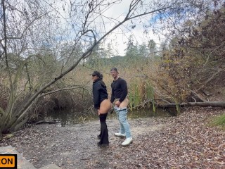 HE CUMS 5 TIMES!!! Fucking In The Forest Fun💦💦💦Fit Asian Teen Channy Crossfire loves Creampie‼️🔥🫶🏻