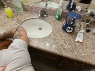 Tinder Date Gets Bent Over My Sink As I Fuck Her Ass