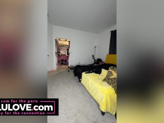 Big tits babe tries outfits for standup comedy show, high-heels and starts going makeup - Lelu Love