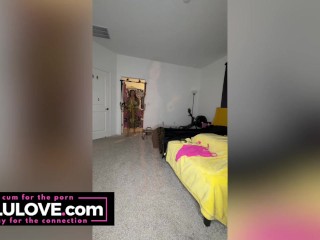 Big tits babe tries outfits for standup comedy show, high-heels and starts going makeup - Lelu Love