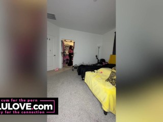 Big tits babe tries outfits for standup comedy show, high-heels and starts going makeup - Lelu Love