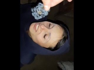 My girlfriend compares which is sweeter and tastier - grapes or my pussy and the answer is obvious