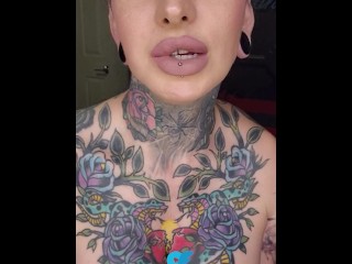 Big boobs tattooed girl seduces you to fuck her in bed. Full version on OnlyFans.