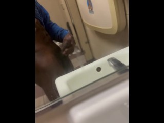 Beating my Dick all over the Women’s Public bathroom