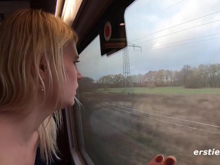 Ersties - Two Sexy German Babes Board a Train For Hot Lesbian Sex