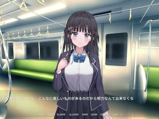 【時間停止電車～時を止めて痴○し放題⁉～ 実況(体験版)】巨乳J●おさわりSLGエロゲ―。(部分アニメーション。Hentai Game Time Stop Train.)