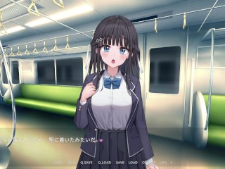 【時間停止電車～時を止めて痴○し放題⁉～ 実況(体験版)】巨乳J●おさわりSLGエロゲ―。(部分アニメーション。Hentai Game Time Stop Train.)