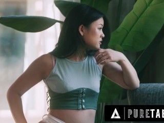 PURE TABOO Petite Pervert Voyeur Lulu Chu Is Caught Masturbating While Peeking At DILF Neighbor