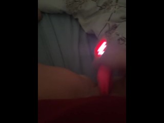 MILF fucks herself with pink vibrator