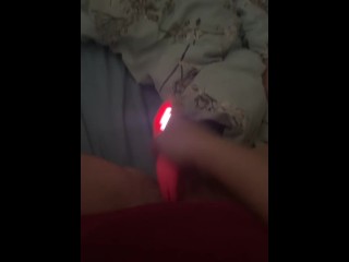 MILF fucks herself with pink vibrator