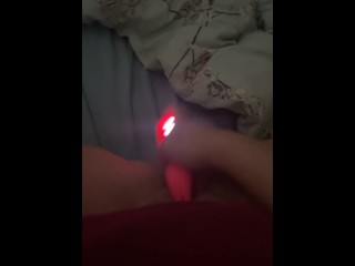 MILF fucks herself with pink vibrator