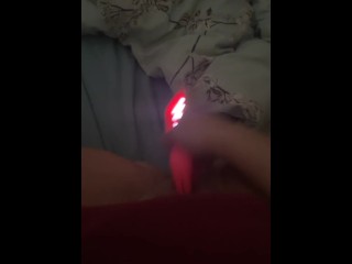 MILF fucks herself with pink vibrator