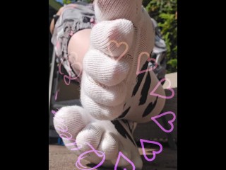 Cute cow socks with seperate toes.