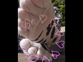 Cute cow socks with seperate toes.