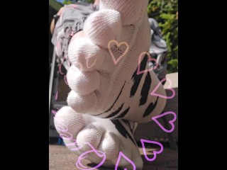 Cute cow socks with seperate toes.