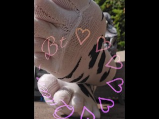 Cute cow socks with seperate toes.