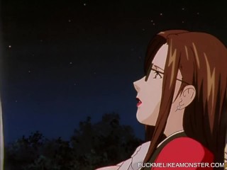 Anime lesbian group and masturbation session