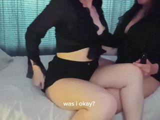 Two horny girls have fun roleplaying LESBIAN PORN