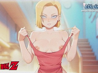 🫢 this makes me want to see the rest… Android 18 facial after blowjob | DBZ hentai porn