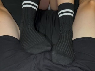 Try not to cum! Fuck my little socks (OF and manyvids link in bio!)