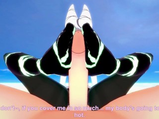 All Girls from Hazbin Hotel Give You A Footjob Hentai POV Beach Episode!