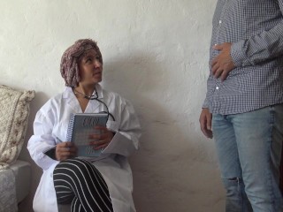 This Turkish doctor is SHOCKED!!! I take out my big cock in front of her.