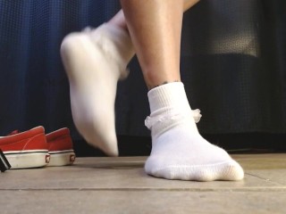 Ruffled White Socks Vans Flame Sneakers Shoeplay