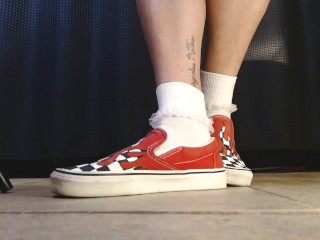 Ruffled White Socks Vans Flame Sneakers Shoeplay