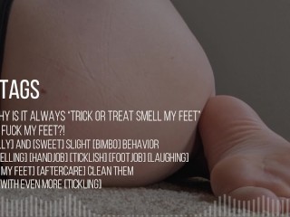 Erotic Audio porn for men  | Trick or Treat FUCK my feet | I want you to fuck my feet for Halloween