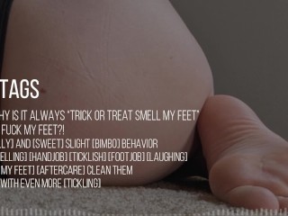 Erotic Audio porn for men  | Trick or Treat FUCK my feet | I want you to fuck my feet for Halloween