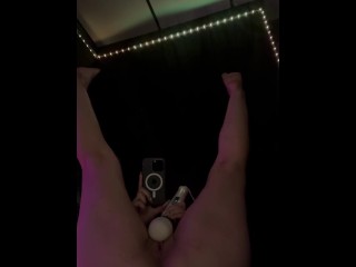 Pussy play and squirting on my mirror