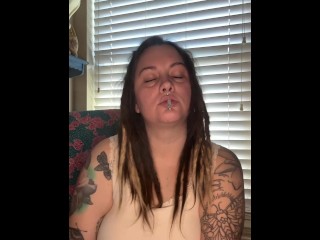 Smoking while my BF jacks off- full vid on OF