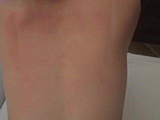 little slut gets fucked hard from behind in her tight pussy she moans too loud POV Doggy