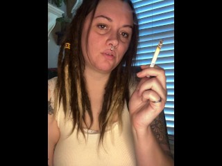 Smoke sesh with French inhale- full vid on OF