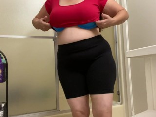 Shy Woman Pretends To Not Be Humiliated During A Workplace Strip Search