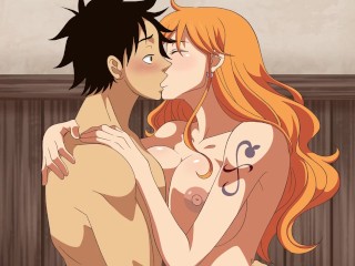 ONE PIECE Nami and Luffy Anime Hentai Cartoon Cowgirl big tits Naruto Xtremetoons bootie sex porn