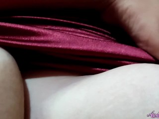 I put my fingers in my pussy while wearing my red dress