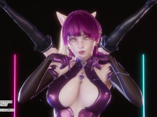 [MMD] Red Velvet - Monster Ahri Evelynn Sexy Kpop Dance League of Legends Hentai Uncensored 4K 60FPS