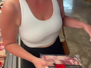 Publicly masturbating and flashing in my car and shopping braless for things to put in my pussy