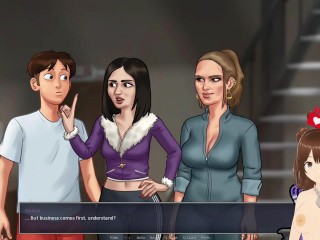 Summertime saga FHD #55 - My girlfriend lets me eat her friend's pussy - Jazziuu - Gameplay