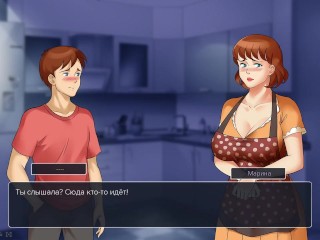 stepmother is preparing food I couldn't resist inserting my dick between her thighs