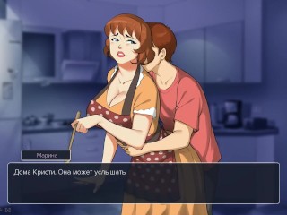 stepmother is preparing food I couldn't resist inserting my dick between her thighs