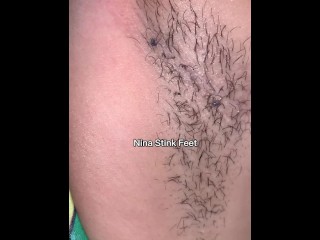 Really Sweaty Armpit Licking and Sniffing! Your Neighbor hot Boobs! Topless.