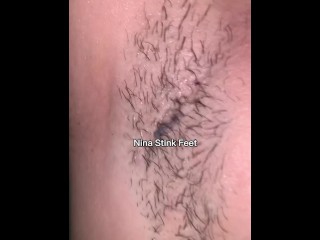 Really Sweaty Armpit Licking and Sniffing! Your Neighbor hot Boobs! Topless.