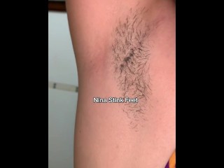 Really Sweaty Armpit Licking and Sniffing! Your Neighbor hot Boobs! Topless.