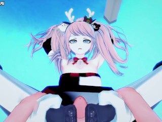 Junko Enoshima from Danganronpa Gives You A Footjob Hentai POV