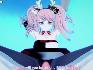 Junko Enoshima from Danganronpa Gives You A Footjob Hentai POV